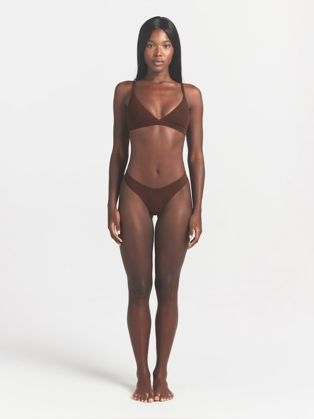 SKIMS FITS EVERYBODY Triangle Bralette Cocoa S